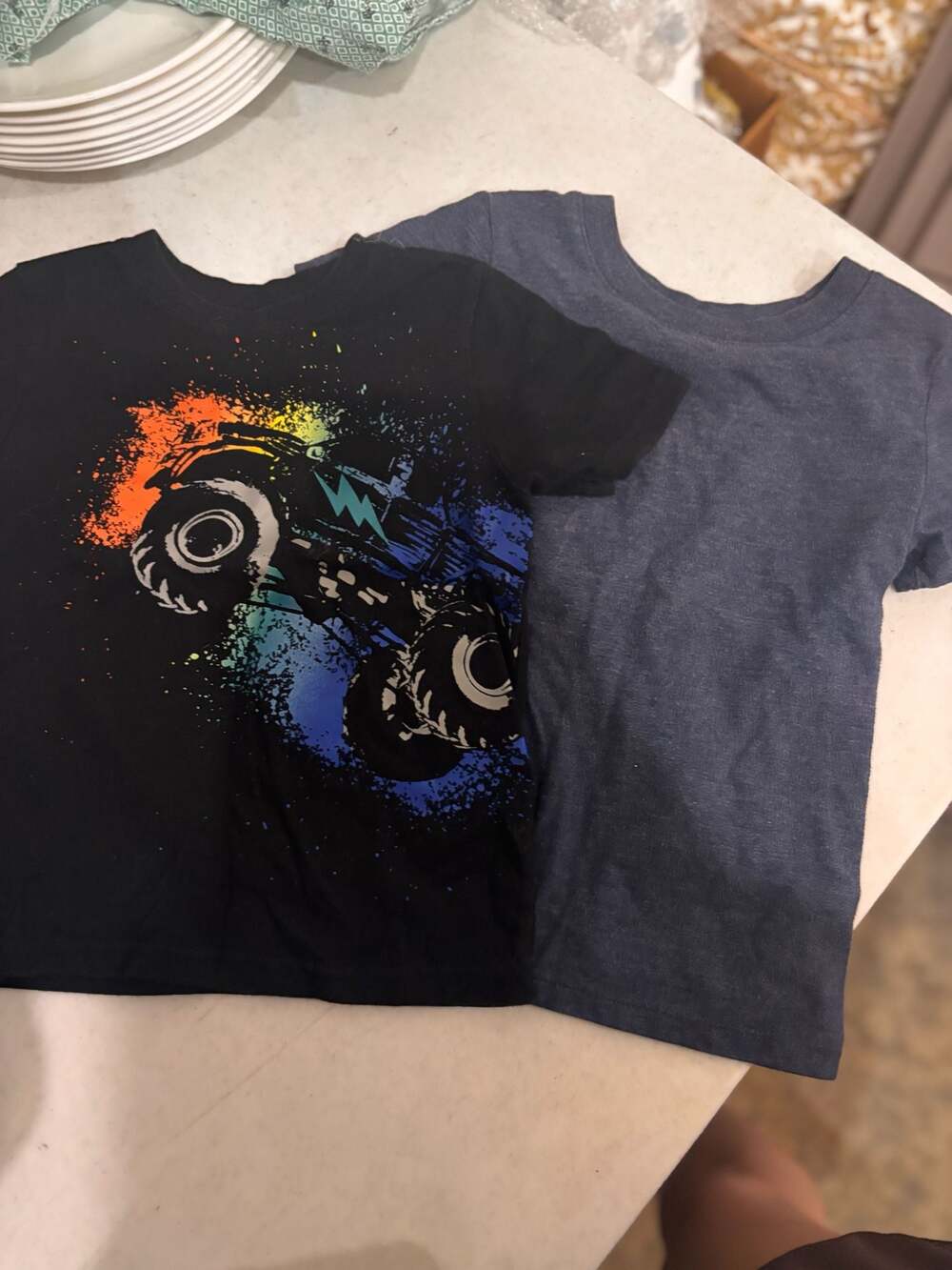 Garanimals and Cat & Jack Boys Monster Truck and Solid T-Shirts 2-Pack Size 2T